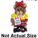 4204 - School Bear Girl A+ - Resin Decoration (12 per package)
