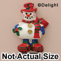4222 - Big Foot Snowman Holly - Resin Decoration (12 per package)