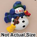 4228 - Snowman Stocking Cap Broom - Resin Decoration (12 per package)