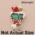 4310 - Sign North Pole - Resin Decoration (12 per package)