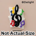 4339 - Music Collage Notes Bright - Resin Decoration (12 per package)