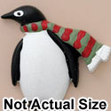 4511 tlf - Penguin Scarf Red Green Matte - Resin Decoration (12 per package)