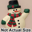 4516* - Snowman Waving Matte Medium - Resin Decoration (12 per package)