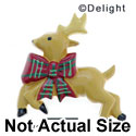 4533* - Reindeer Plaid Matte Medium - Resin Decoration (12 per package)