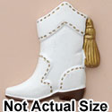 4546 - Drill Team Boot White - Resin Decoration (12 per package)