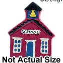 4580 - School Matte Schoolhouse Large - Resin Decoration (12 per package)