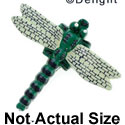 4770 - Dragonfly Dark Green Bright - Resin Decoration (12 per package)