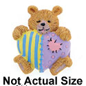 4819 - Matte Bear with a Quilt Heart - Resin Decoration (12 per package)
