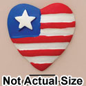 4835 - Heart USA 1 Star Matte Large - Resin Decoration (12 per package)