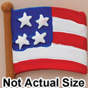 4838 - USA Flag Pole Matte - Resin Decoration (12 per package)