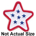 4844 - USA Matte Star N Star Red Border - Resin Decoration (12 per package)