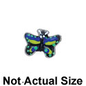 4862 - Butterfly Monarch Blue Mini - Resin Decoration (12 per package)