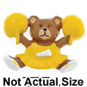 4863 - Cheerleader Bear Yellow gold Me - Resin Decoration (12 per package)