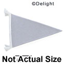 4985 - Pennant Silver Large - Resin Decoration (12 per package)