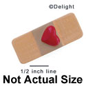 5019 - Bandaid Heart Red - Resin Decoration (12 per package)