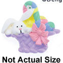 5115 - Bunny Basket Purple - Resin Decoration (12 per package)