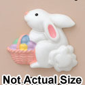 5118 tlf - Bunny White Side Basket - Resin Decoration (12 per package)