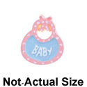 5177 - Baby Bib Multi Mini - Resin Decoration (12 per package)