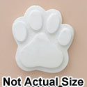 5245 - Paw White Medium - Resin Decoration (12 per package)