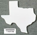 5425 - Texas Wooden White - Resin Decoration (12 per package)
