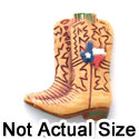 5464* - Small Matte Beige Boots with Texas - Resin Decoration (12 per package)