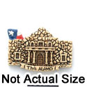 5468 - Small Light Alamo with Texas Flag - Resin Decoration