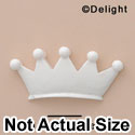 5553 tlf - Large White Crown - Resin Decoration (12 per package)