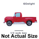 5554 tlf - Red Truck - Resin Decoration (12 per package)