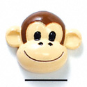 5613 tlf - Medium Monkey Face - Flat Backed Resin Decoration  (12 per package)