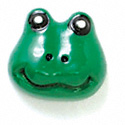 5615 tlf - Medium Frog Face - Flat Backed Resin Decoration (12 per package)