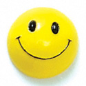 5617 tlf - Yellow Smiley Face - Domed - Flat Backed Resin Decoration (12 per package)