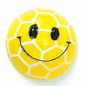 5618 tlf - Smiley Face Soccer Ball - Flat Backed Resin Decoration (12 per package)