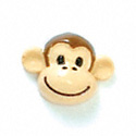 5623 tlf - Mini Monkey Face - Flat Backed Resin Decoration  (12 per package)