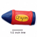 5629 tlf - Crayon - Flat Backed Resin Decoration (12 per package)