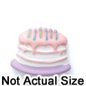 5630 tlf - Pastel Birthday Cake with Pink Icing and Lavender Base - Resin Decoration (12 per package)