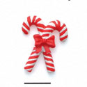 5631 tlf - Medium Crossed Candy Canes - Flat Backed Resin Decoration (12 per package)
