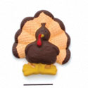5640 tlf - Medium Dark Brown Turkey - Flat Backed Resin Decoration (12 per package)