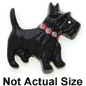 9106 - Scottie Dog Black Rhinestone Collar - Resin Decoration (12 per package)