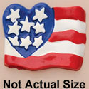 9324 - USA Flag Heart - Resin Decoration (12 per package)