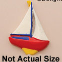 9386 - Sailboat Sail White - Resin Decoration (12 per package)