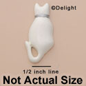 9392* - Cat Collar White Medium (Left & Right) - Resin Decoration (12 per package)