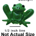 9544 ctlf - Frog Front Large - Resin Decoration (12 per package)