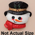 9720 - Snowman Face Large - Resin Decoration (12 per package)