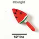 9755 - Spade Melon Handle Red Mini - Resin Decoration (12 per package)