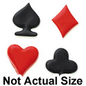 9757 - Card Suit Red & Black Asst Min - Resin Decoration (12 per package)