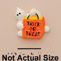 9775* ctlf - Ghost Bag Trick Treat Mini (Left & Right) - Resin Decoration (12 per package)