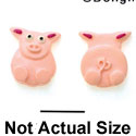 9786 ctlf - Pig Front & Back Assorted Mini - Resin Decoration (12 per package)