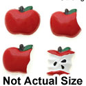 9798 - Apple Bites Assorted Mini - Resin Decoration (12 per package)