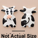 9799 - Cow Front Back Assorted Mini - Resin Decoration (12 per package)