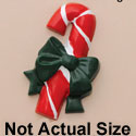 9825* - Candy Cane Green Bow Large (Left & Right) - Resin Decoration (12 per package)